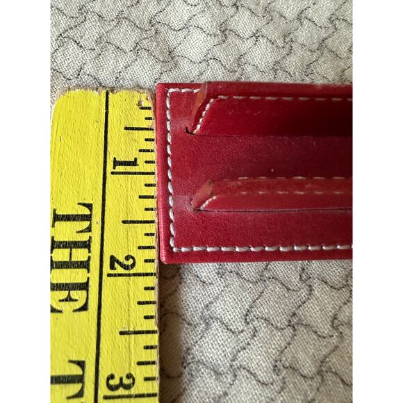 Coach red Leather Acrylic Photo Frame lucite 8x6” modern decor - Picture 11 of 16